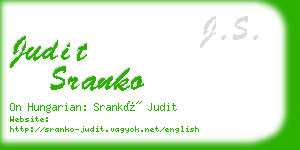 judit sranko business card